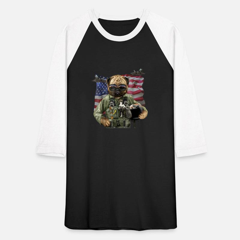 Patriot Pug in USA Fighter Pilot Suit America Dog