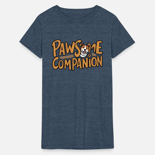 Pawsome Companion Typo - Cheerful Pet Illustration