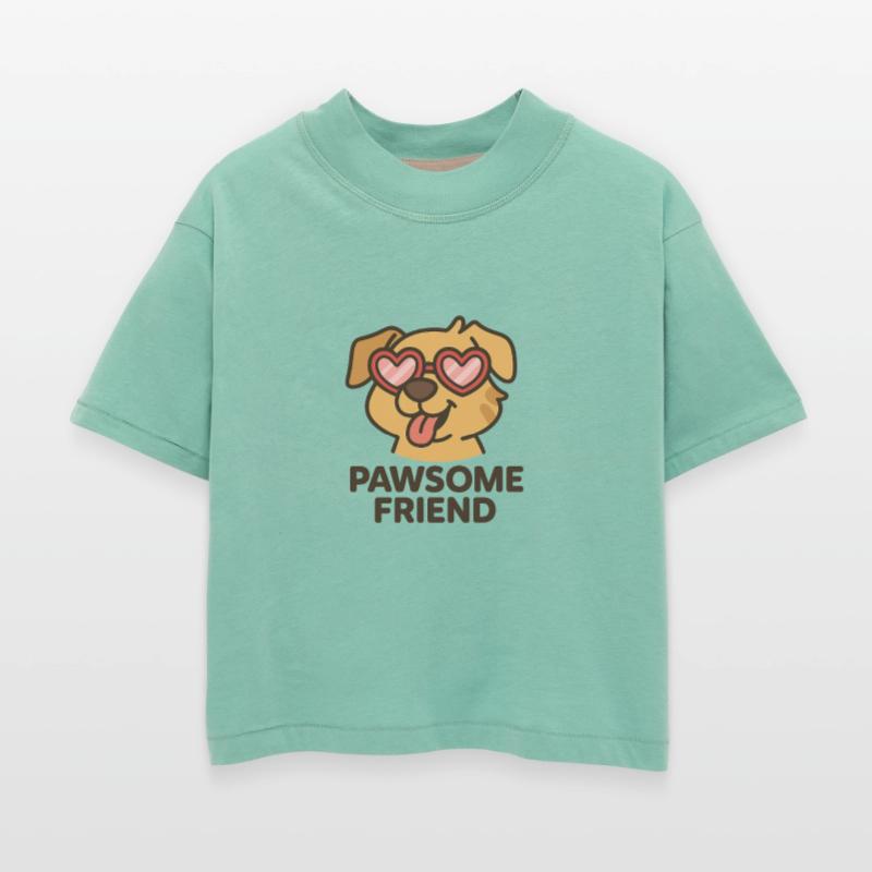 Pawsome Friend Cool Dog with Heart Glasses