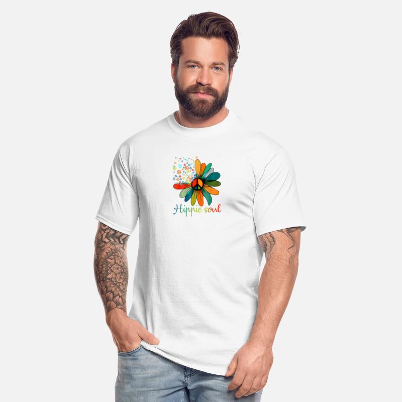 Peace Sign Hippie Soul Tshirt Flower Daisy Lo