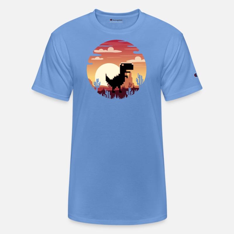 Pixel Dino T Rex Sunset