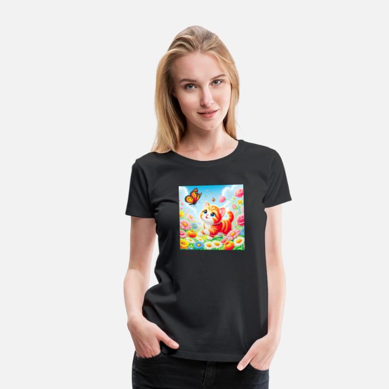 Playful Kitten in a Colorful Garden