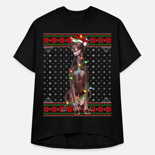 Pointer Dog Ugly Christmas Lights