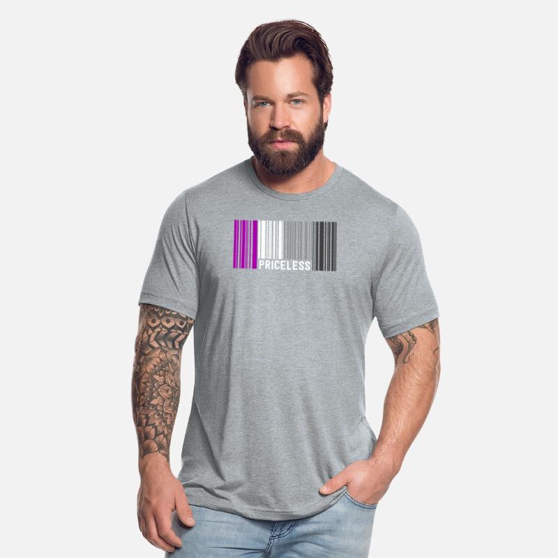 Priceless Asexual Pride Barcode Subtle Ace Flag