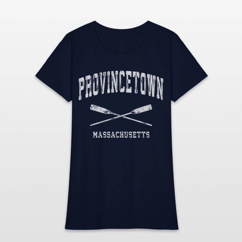 Provincetown Massachusetts Nautical Crossed Oars