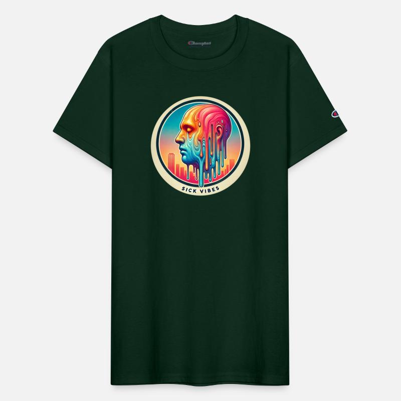 Psychedelic Melting Face Vibrant Trippy Sick Vibes