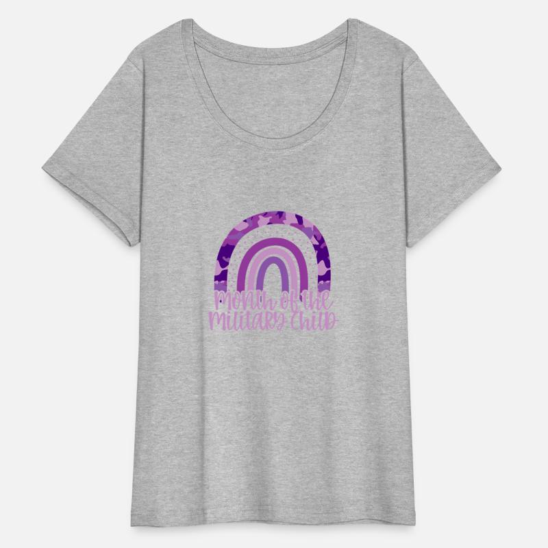 Purple Camouflage Rainbow For Month Of The Militar