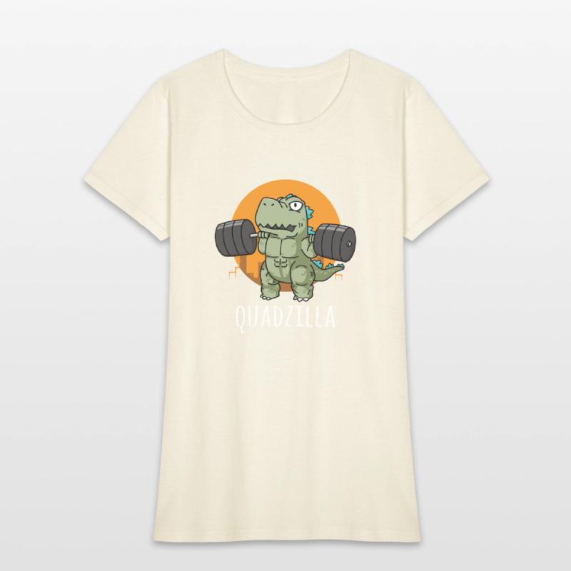 Quadzilla - Funny Gym Workout Cartoon, Squat