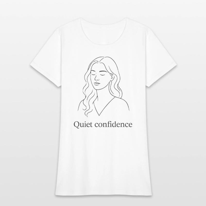 Quiet Confidence – Minimalist Line Art Illustratio