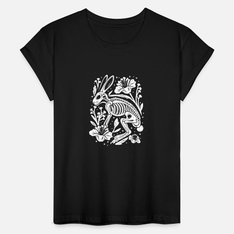Rabbit Floral Skeleton Flower Animal