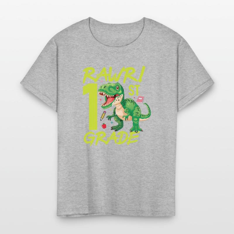 Rawr 1st Grade kids first day of school Dinosaurs