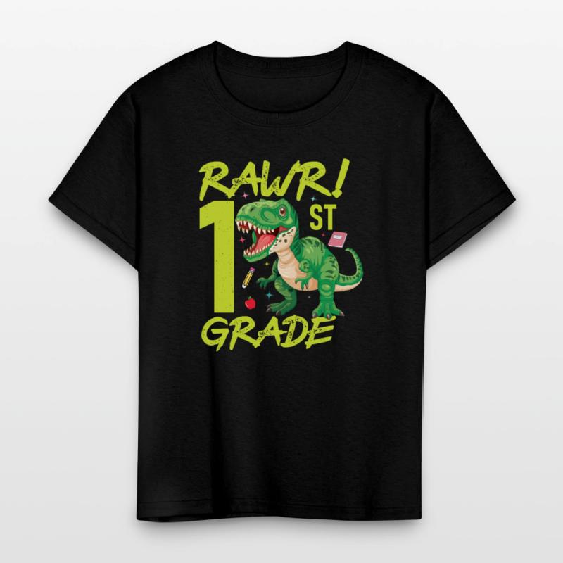 Rawr 1st Grade kids first day of school Dinosaurs
