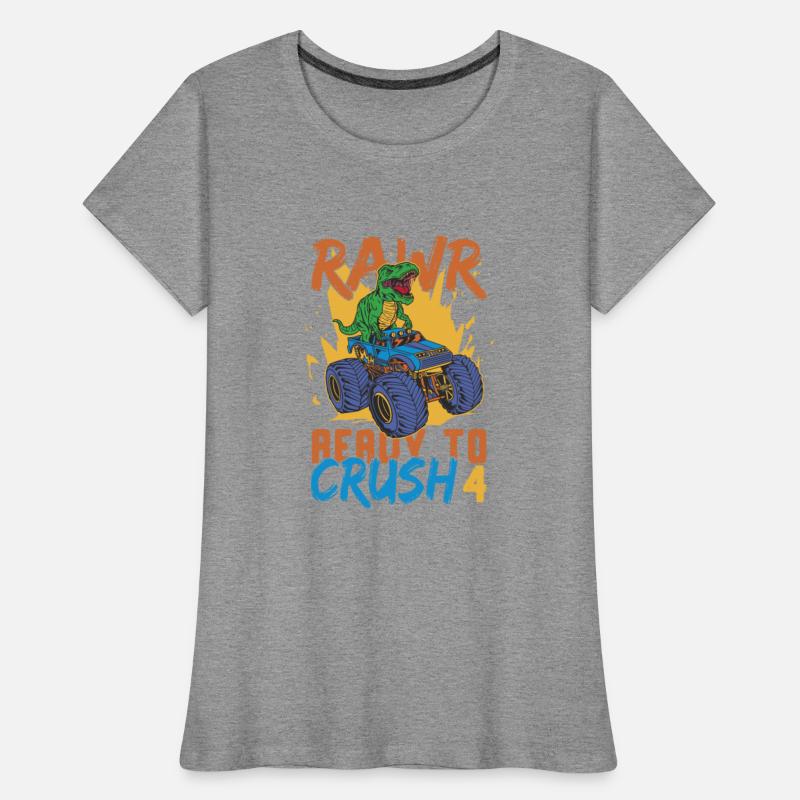 Rawr Ready To Crush 4 4th Birthday Dinosaur