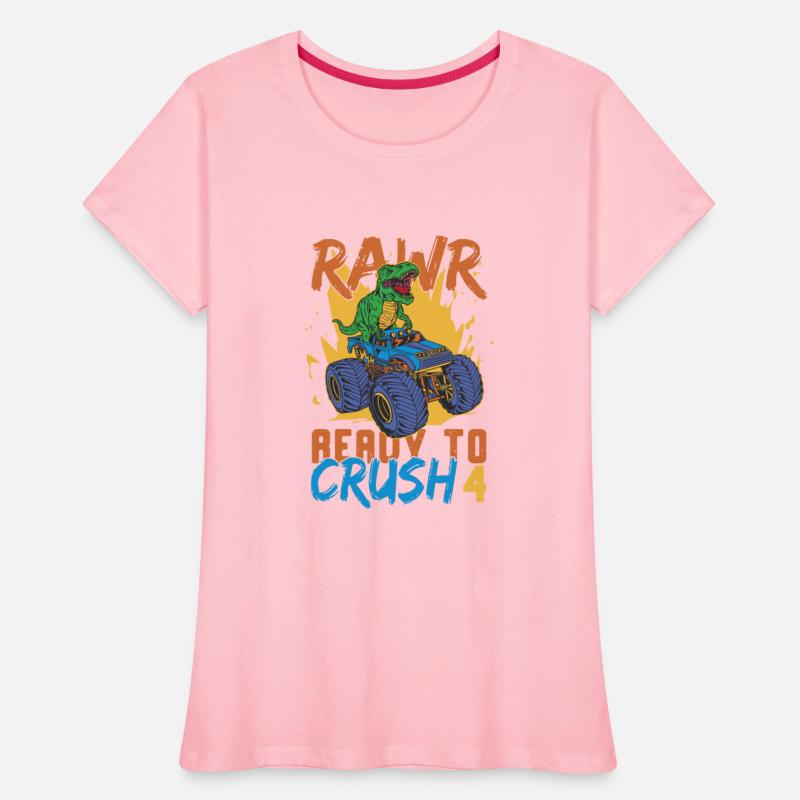 Rawr Ready To Crush 4 4th Birthday Dinosaur