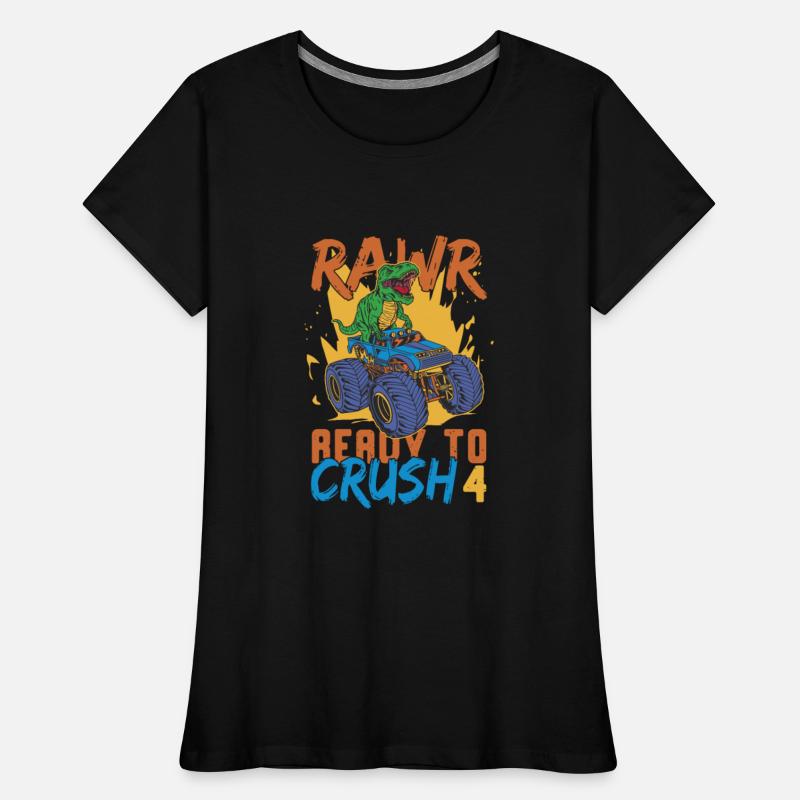 Rawr Ready To Crush 4 4th Birthday Dinosaur