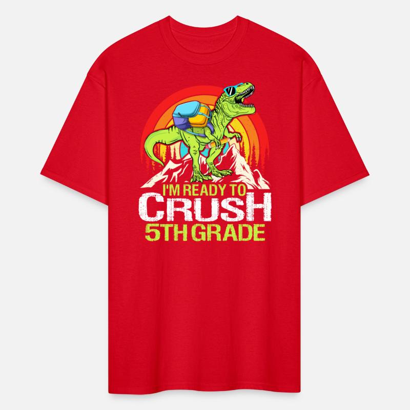 Ready To Crush 5th Grade Back To School Dinosaur