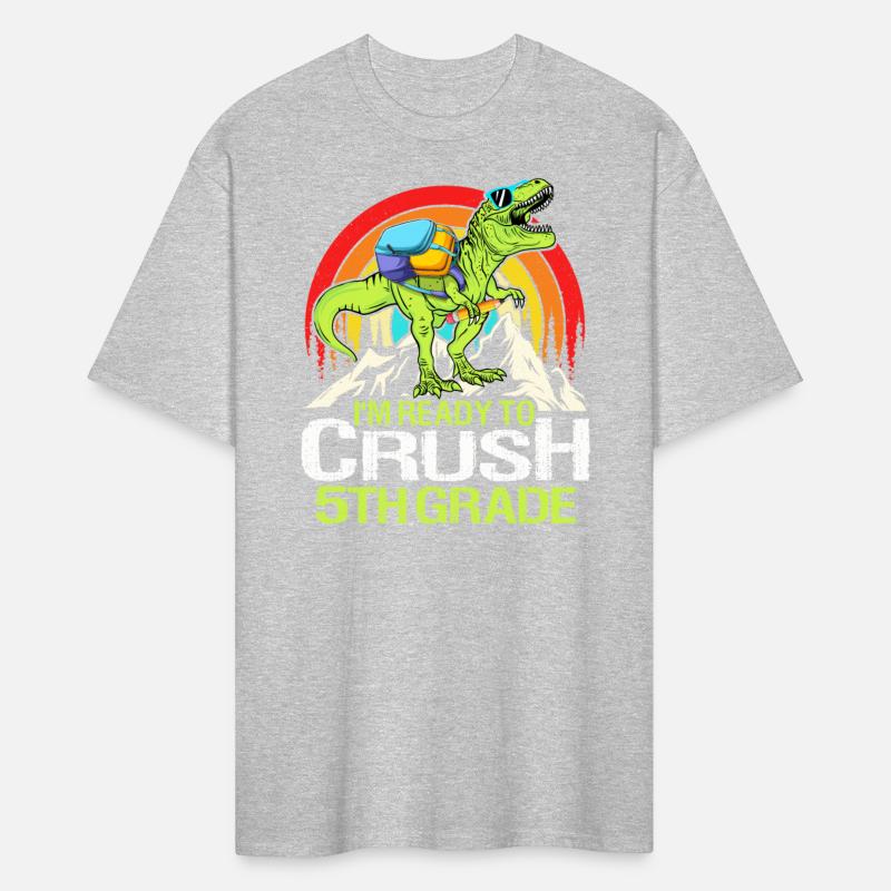 Ready To Crush 5th Grade Back To School Dinosaur