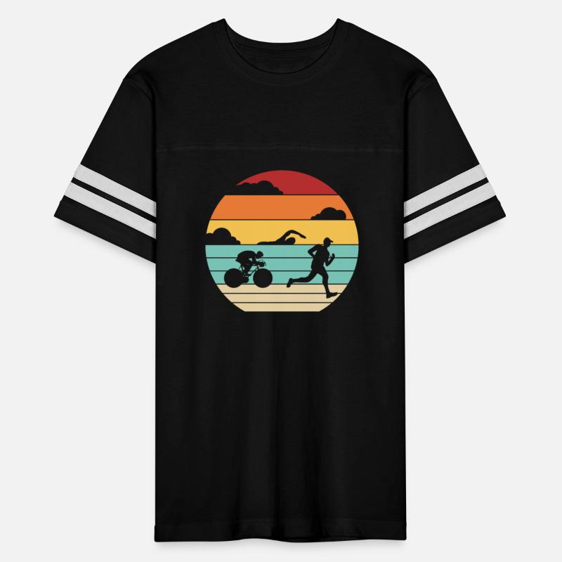 Retro Triathlete Bike Training Profi Triathlon