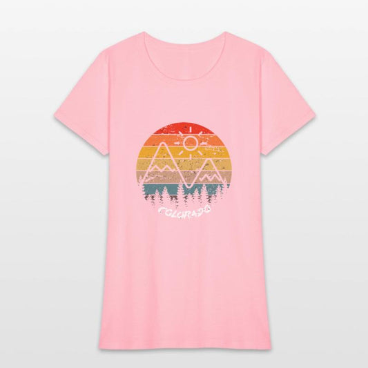 Retro Vintage Colorado Forest And Mountains Graphi