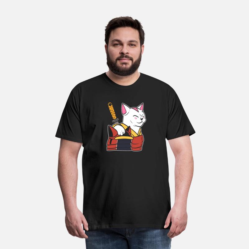 Samurai and Cat Asian Craftsmen Gift