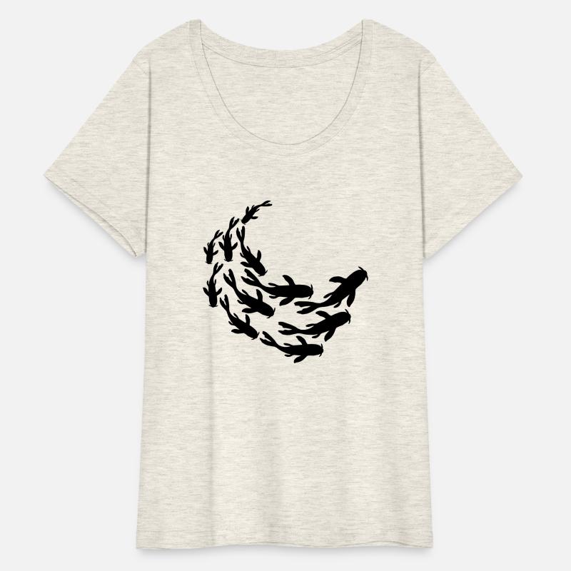 school silhouette koi fish