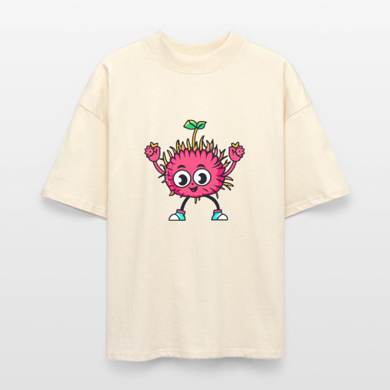 Silly Rambutan Cartoon Exotic Tropical Fruit