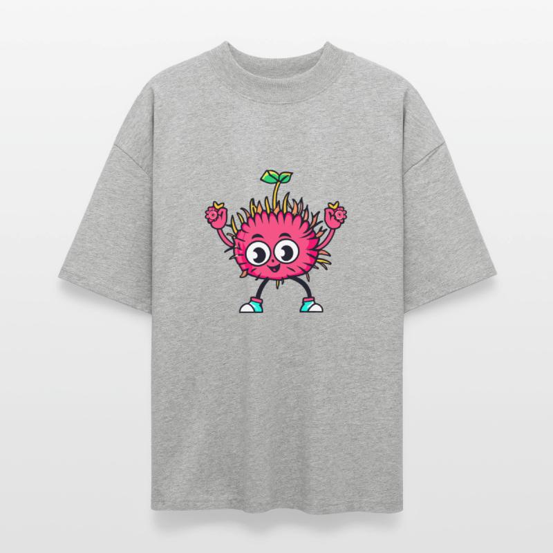 Silly Rambutan Cartoon Exotic Tropical Fruit