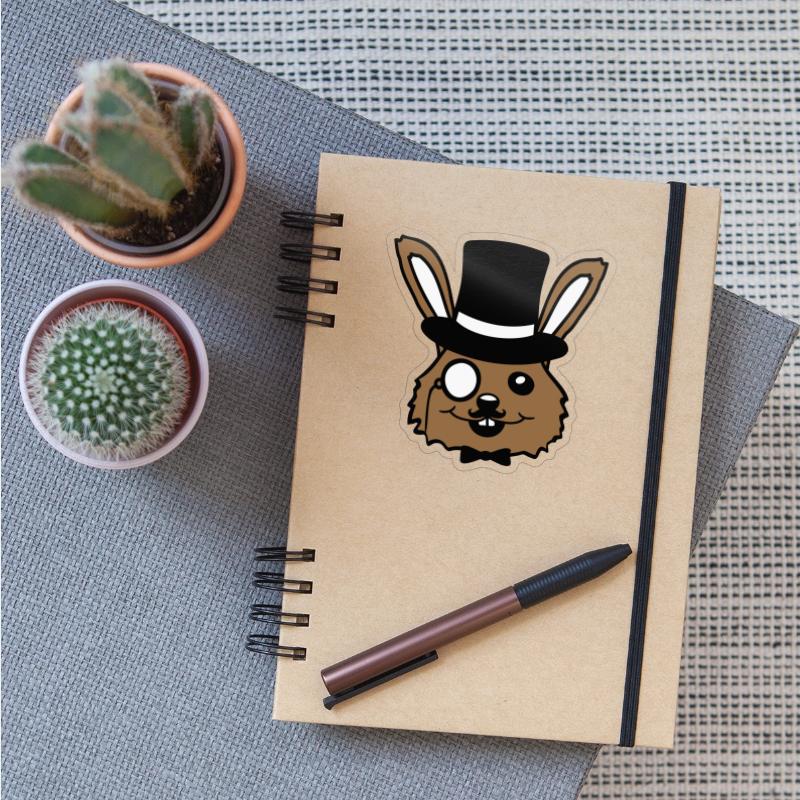 Sir Rabbit Monocle Glasses Beard Top Hat Mr. Rich