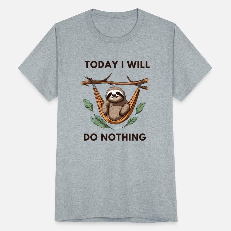 Sleeping Cute Sloth in Hammock Funny