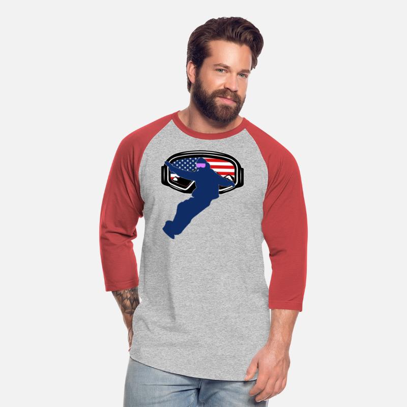 Snowboard USA Flag Snowboarding Snowboarder