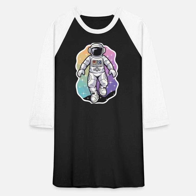 Solitary Astronaut Floating inky blackness space