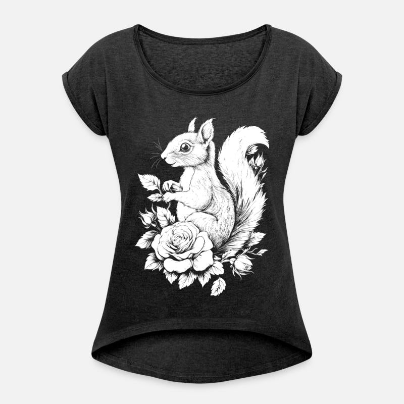 Squirrel Flowers Rose Aesthetics Chipmunk