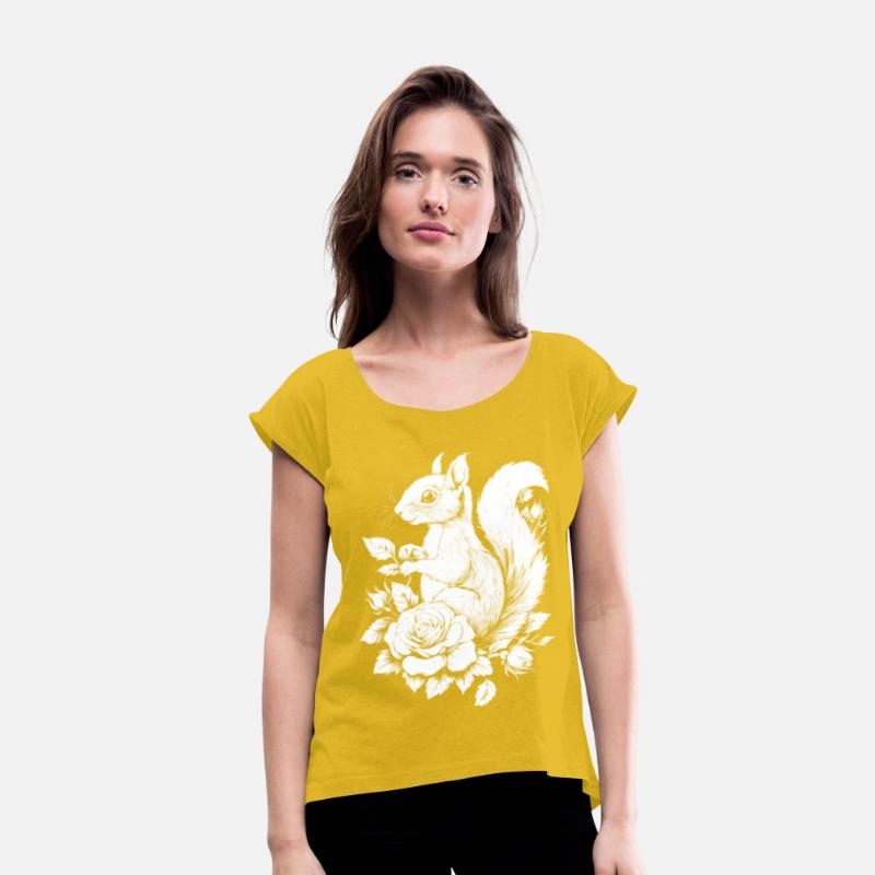 Squirrel Flowers Rose Aesthetics Chipmunk