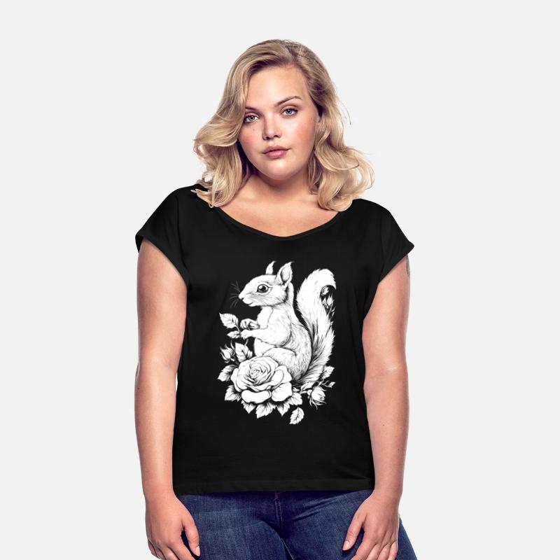 Squirrel Flowers Rose Aesthetics Chipmunk