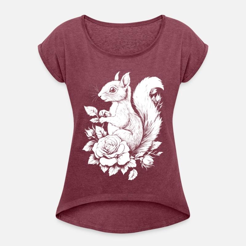 Squirrel Flowers Rose Aesthetics Chipmunk