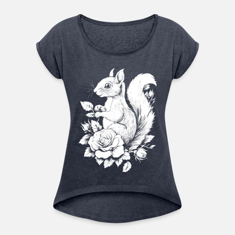 Squirrel Flowers Rose Aesthetics Chipmunk