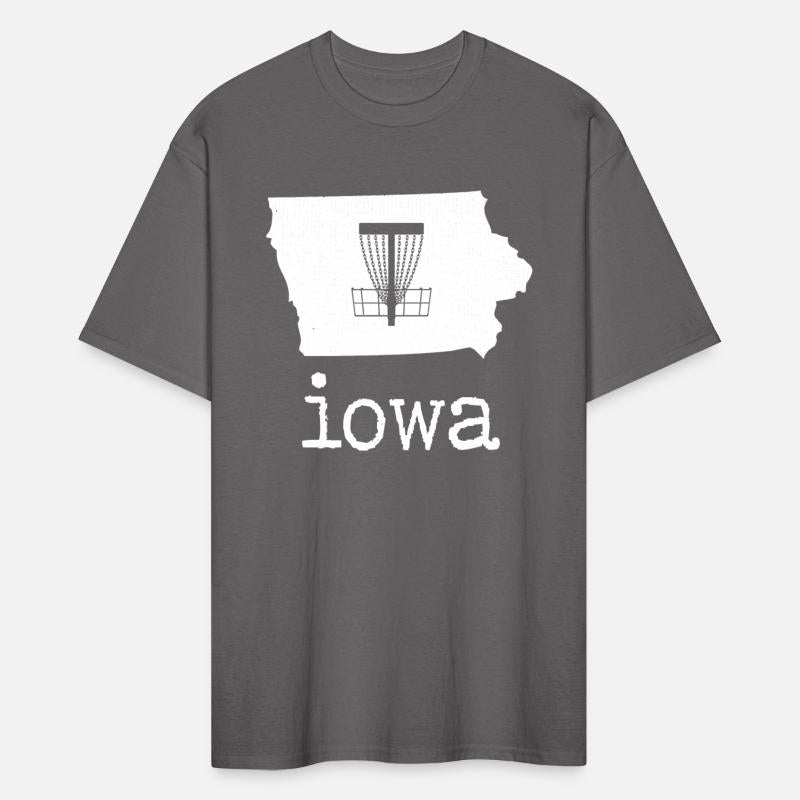 State of Iowa Disc Golf Long Sleeve Golfer Golfing