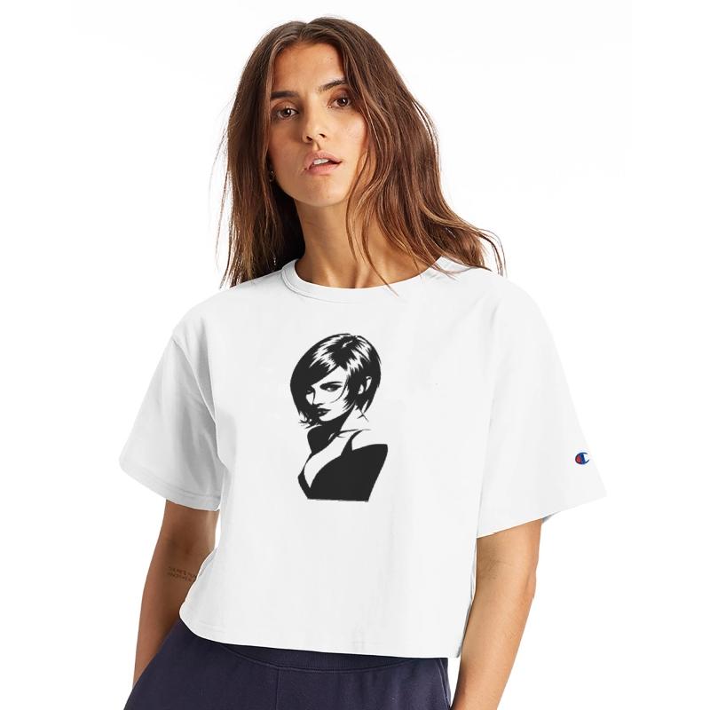 Stylish Graphic Art Featuring Woman Design