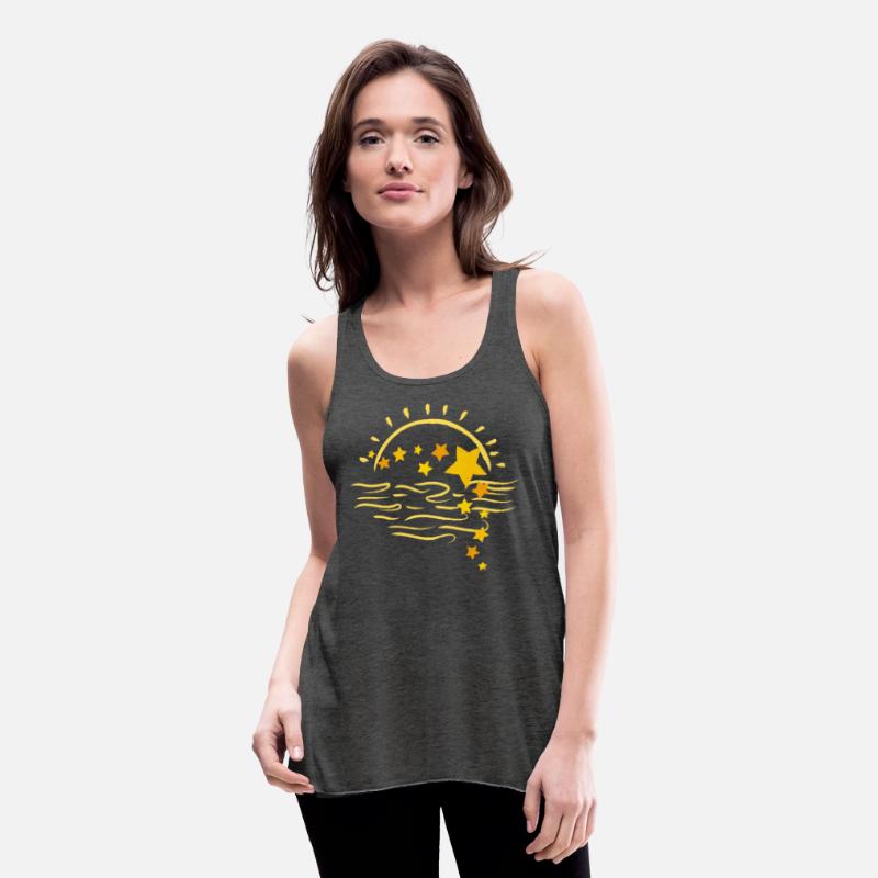 sun set view with golden colour and stars