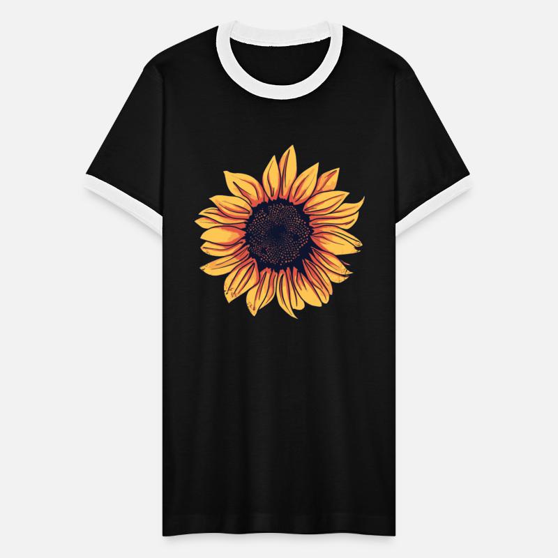 Sunflower Art Illustration Distressed