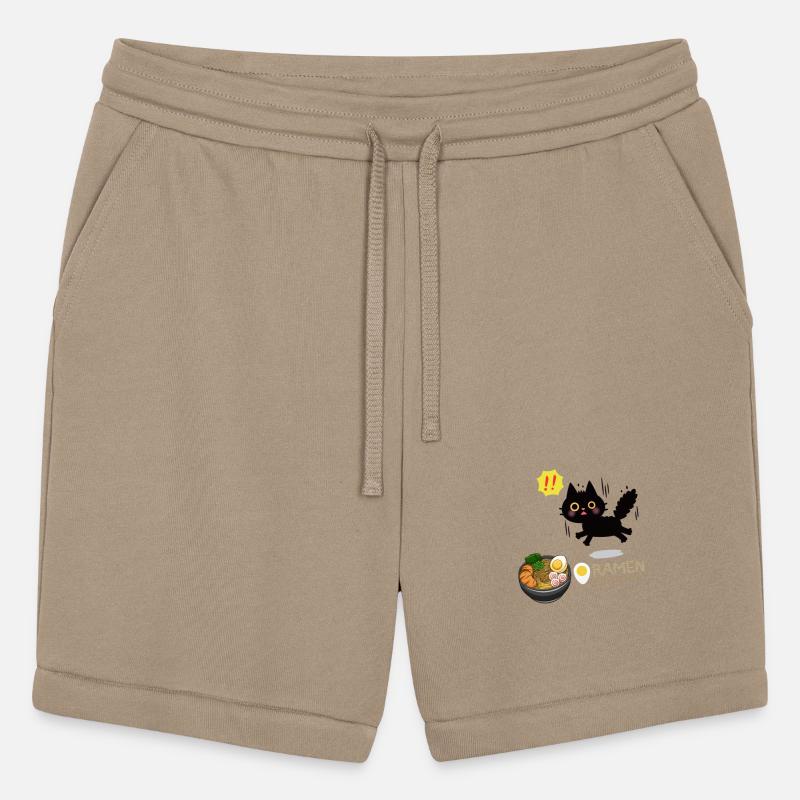 Surprised Ramen-Loving Black Cat