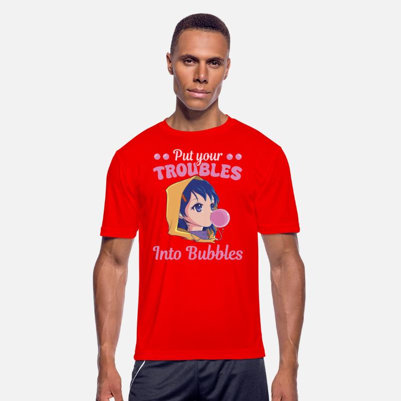 Sweets Chewing Gum Women Troubles Into Bubbles