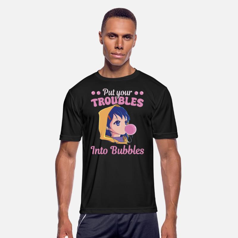 Sweets Chewing Gum Women Troubles Into Bubbles