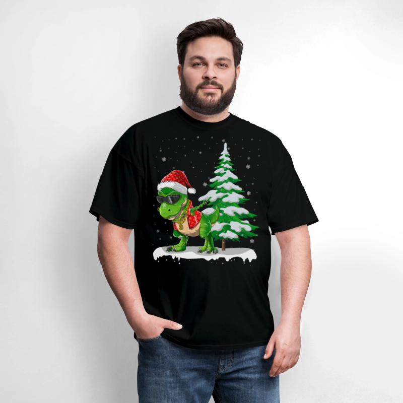 T-Rex Dabbing Dinosaur Rapper Hip Hop Christmas