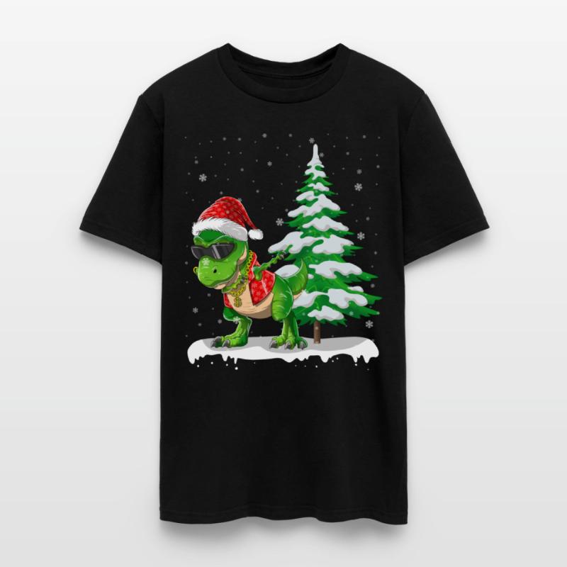 T-Rex Dabbing Dinosaur Rapper Hip Hop Christmas