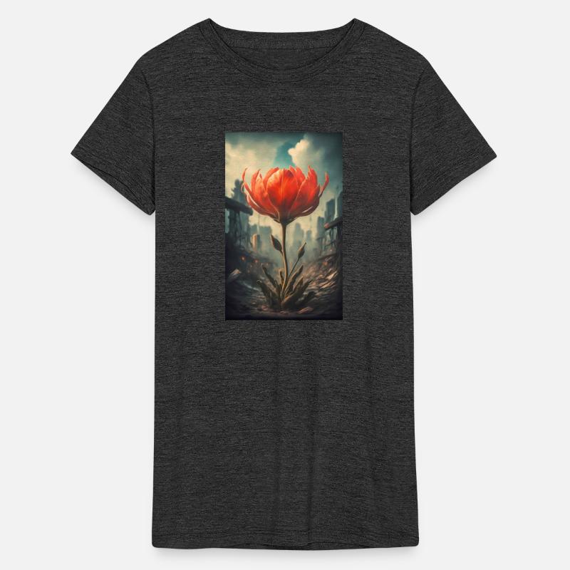 The last red flower in a dystopian future