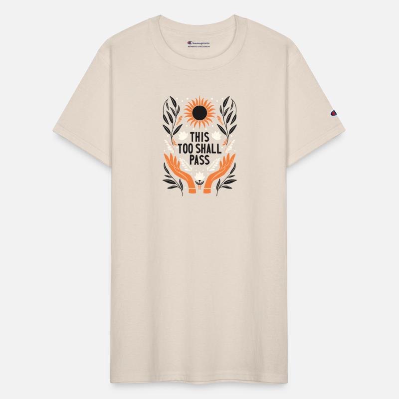 This Too Shall Pass Motivation Phrase Illustration