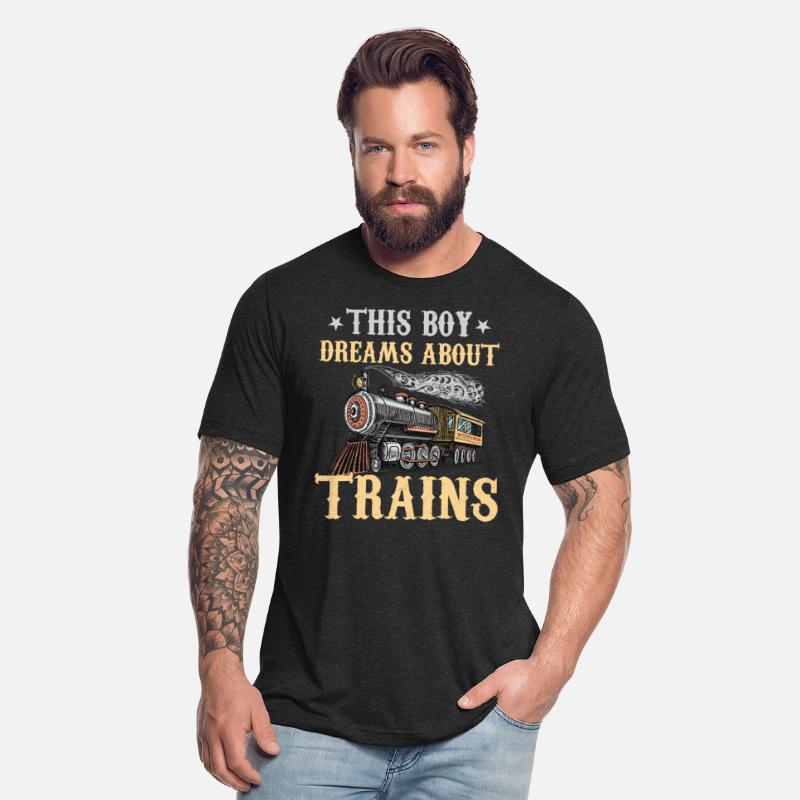 Train Saying Slogan - This Boy Dreams About Trains