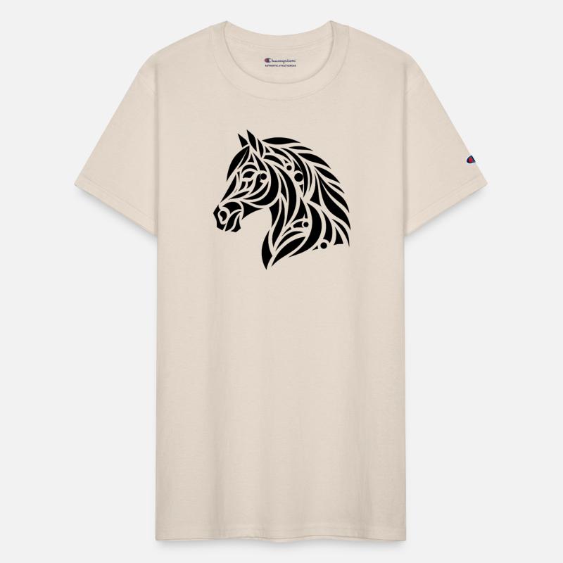 Tribal Horse Head Portrait Pony Tattoo