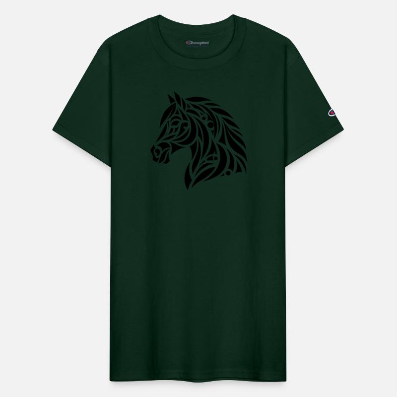 Tribal Horse Head Portrait Pony Tattoo